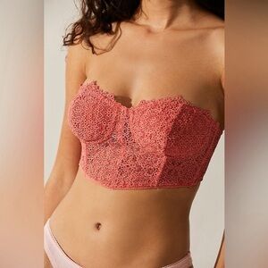 Free People Intimately Madi Lace Bustier Corset Top NWOT